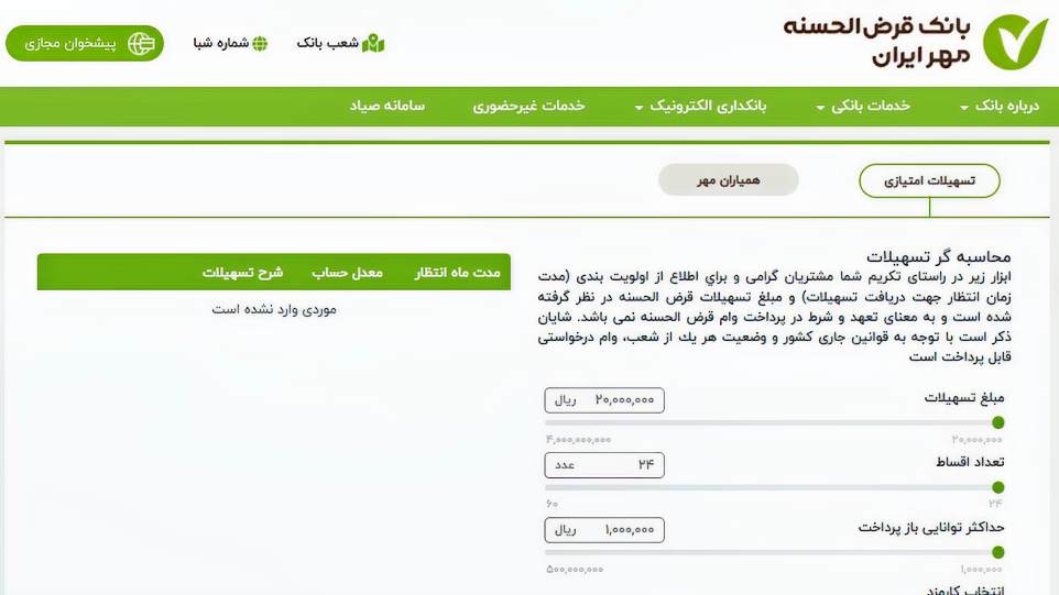 انواع وام بانک مهر ایران