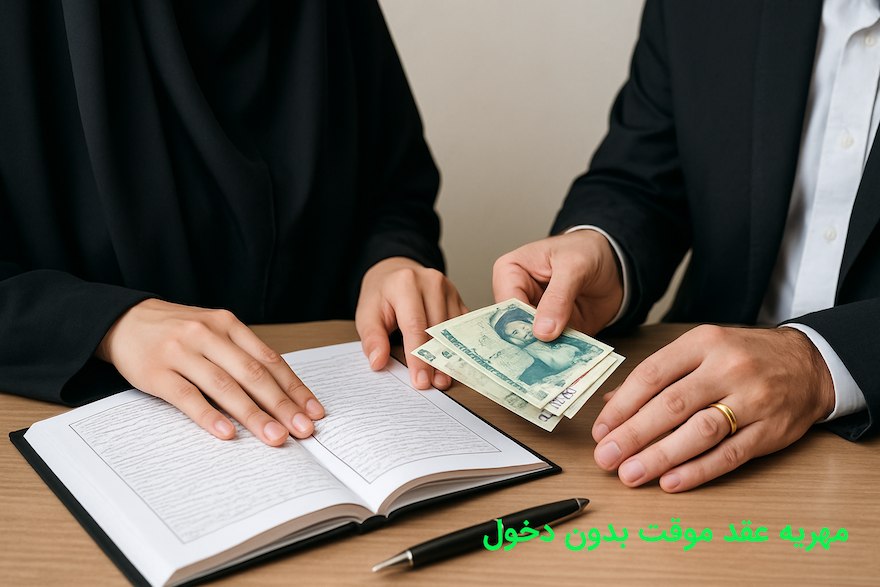 مهریه عقد موقت بدون دخول