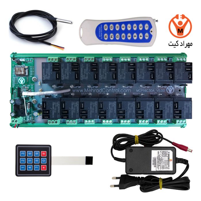 کنترل از راه دور ۱۶ کانال ۴۰ آمپر وای فای و ریموتی